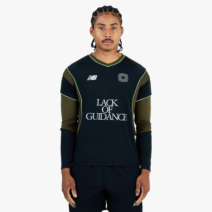 New Balance x Lack of Guidance Longsleeve Jersey Dark Military Green / Black - Neon 1