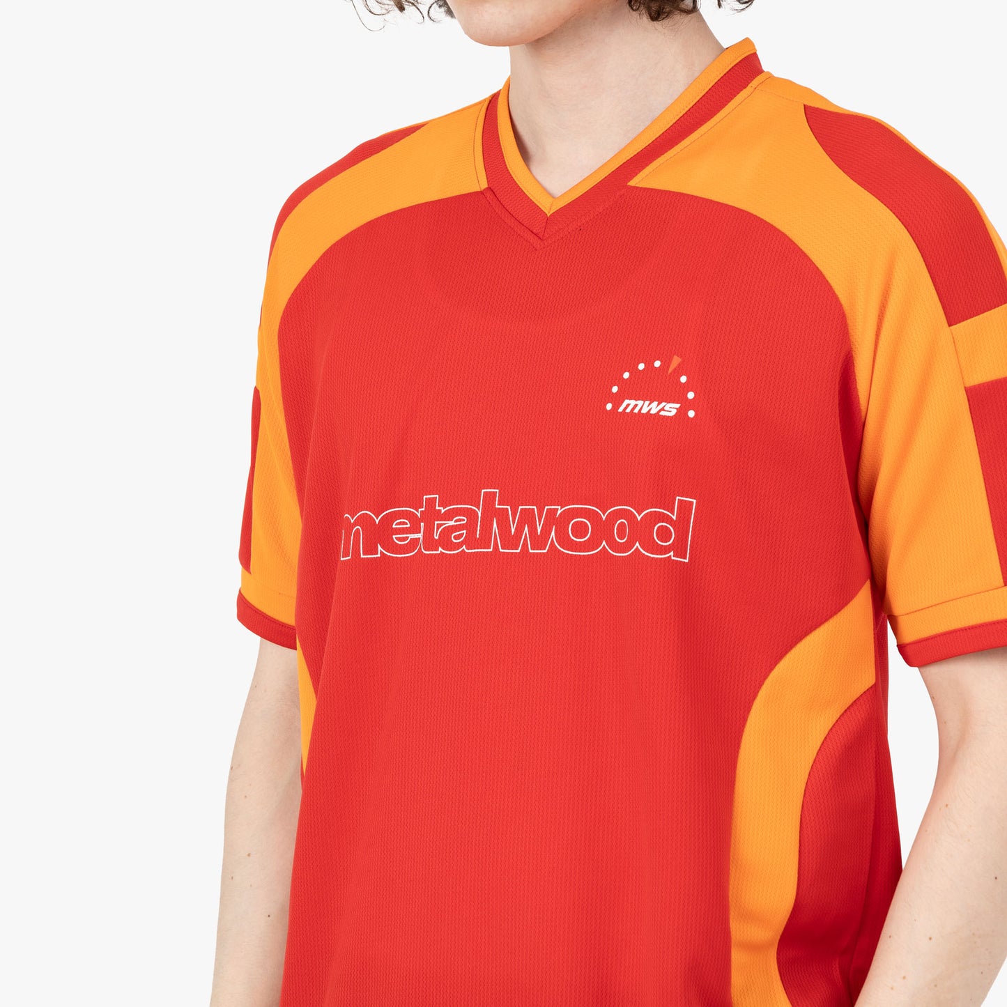Metalwood Maillot à Panneaux Métalliques Rouge / Orange