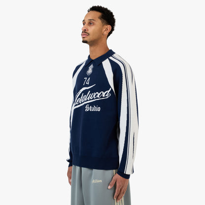 Maillot de football en maille Metalwood Marine