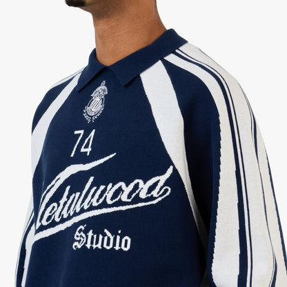 Maillot de football en maille Metalwood Marine