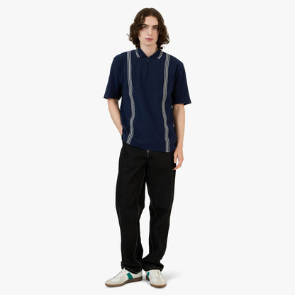 Polo Palmes Panel zippé / Marine