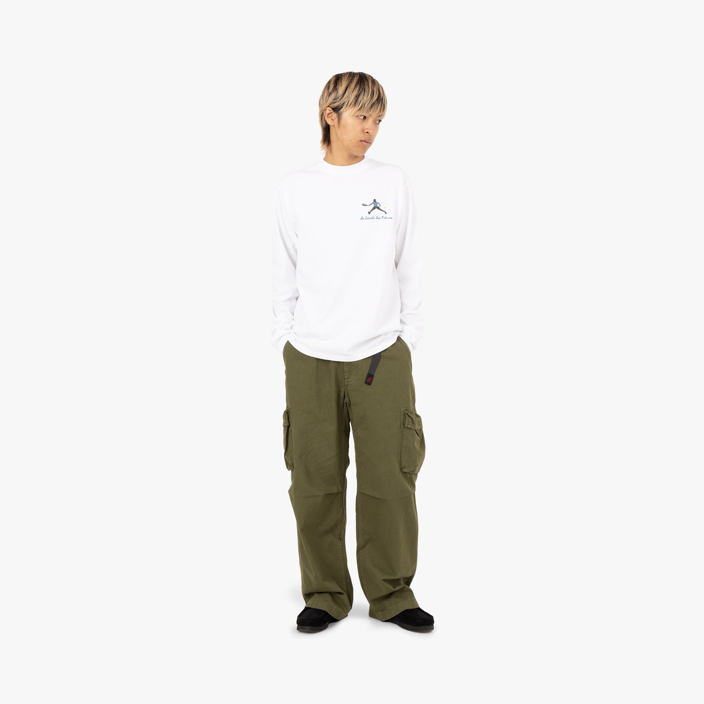 Palmes Societ� LS T-Shirt / Blanc