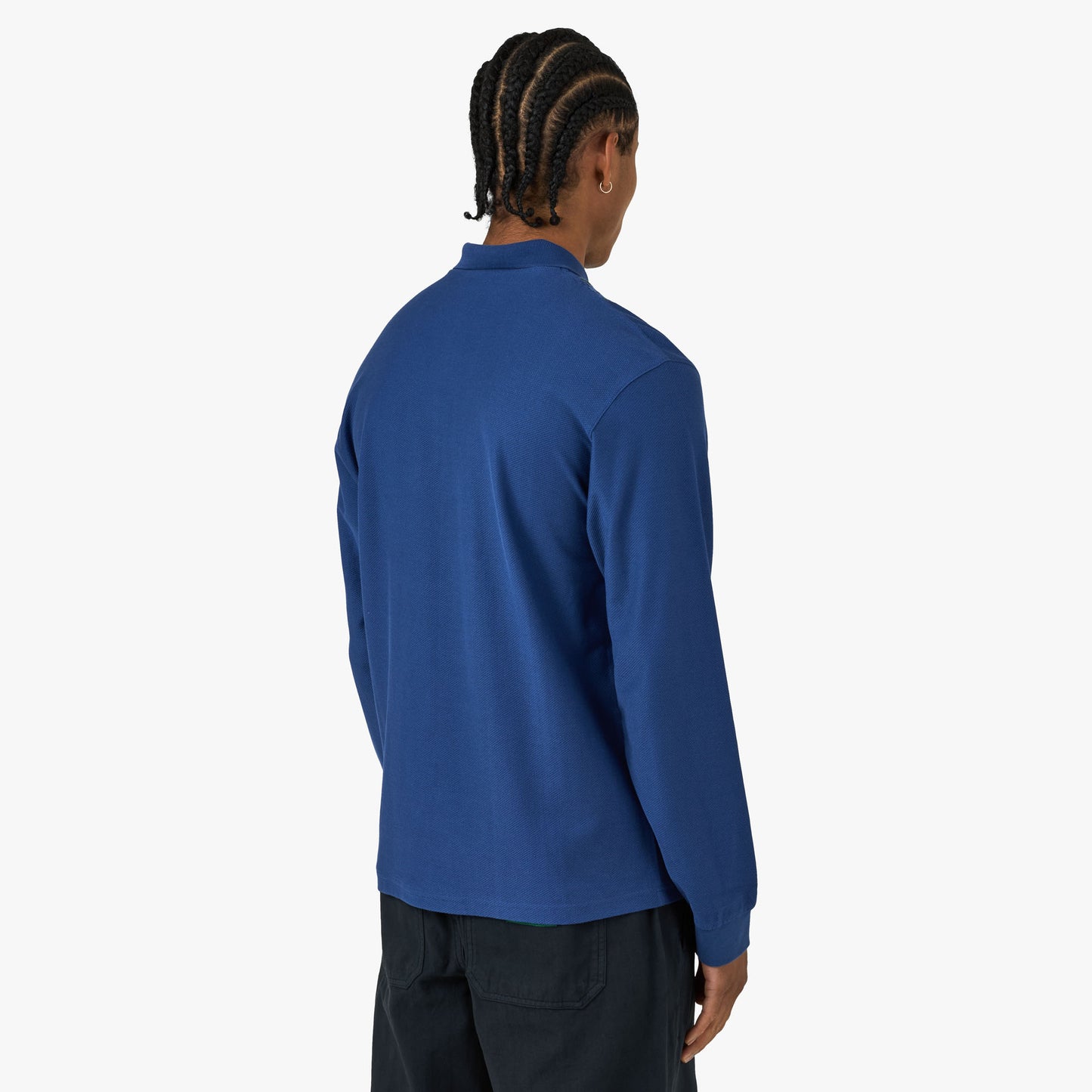 Palmes Polo zippé à manches longues en dentelle Bleu