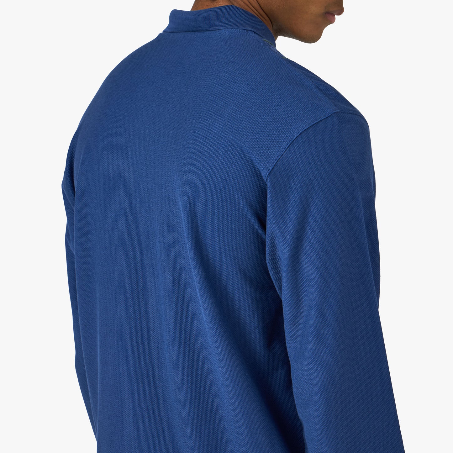 Palmes Polo zippé à manches longues en dentelle Bleu