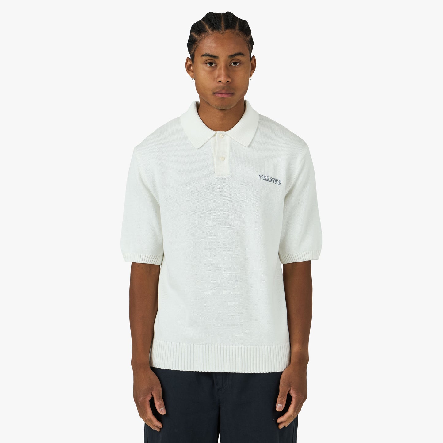 Palmes Polo en tricot Blanc Cassé