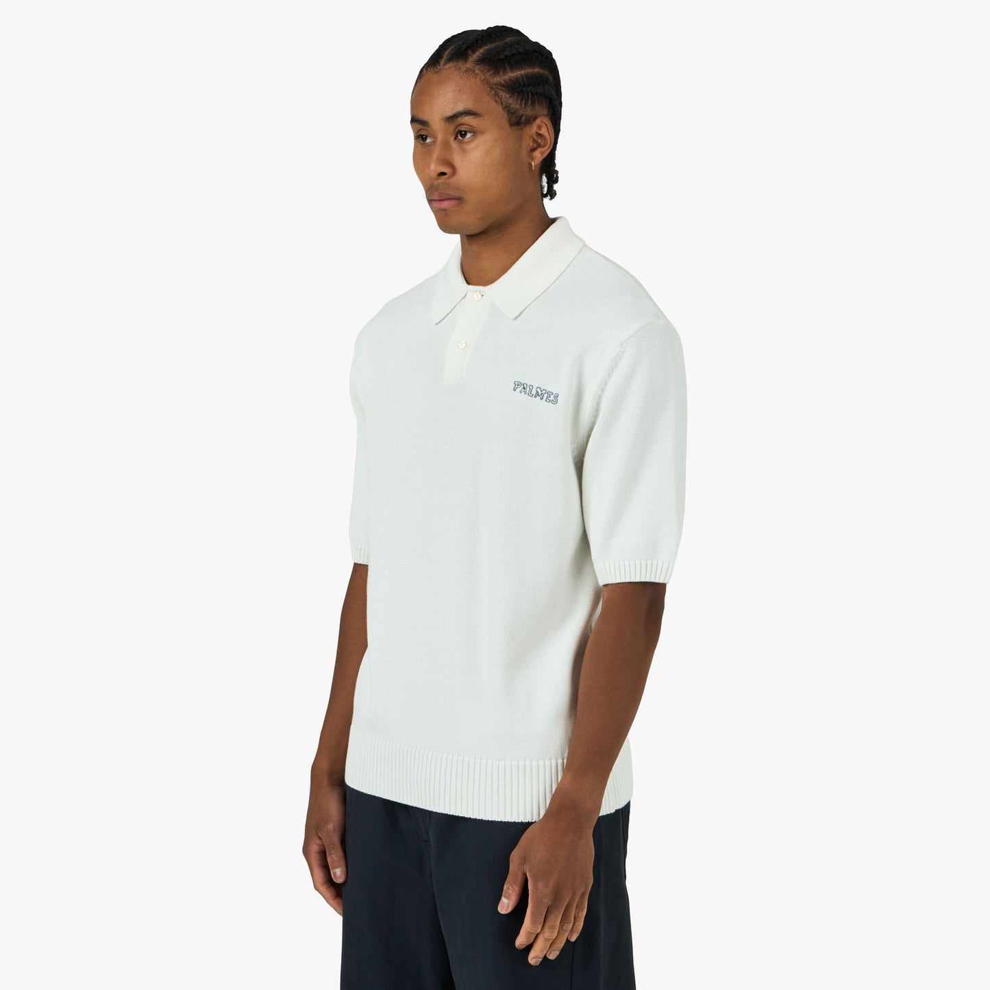 Palmes Polo en tricot Blanc Cassé