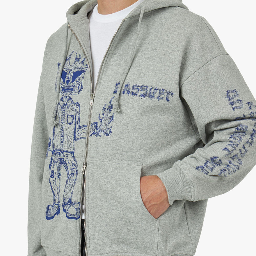 RASSVET (PACCBET) Keep Dancing Full Zip Hoodie / Grey