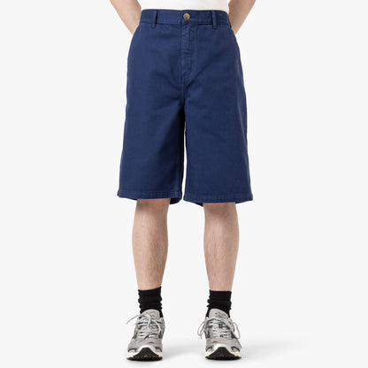 Palmes Twill Patch Shorts Blue