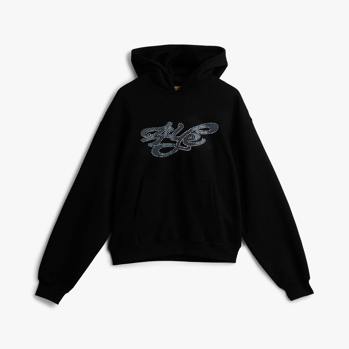 Sweat à capuche 4YE Signature orné de strass / Noir