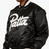 Patta Script Logo Satin Varsity Jacket Black 4