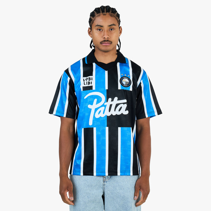 Patta Stripe Football Jersey / French Blue 1