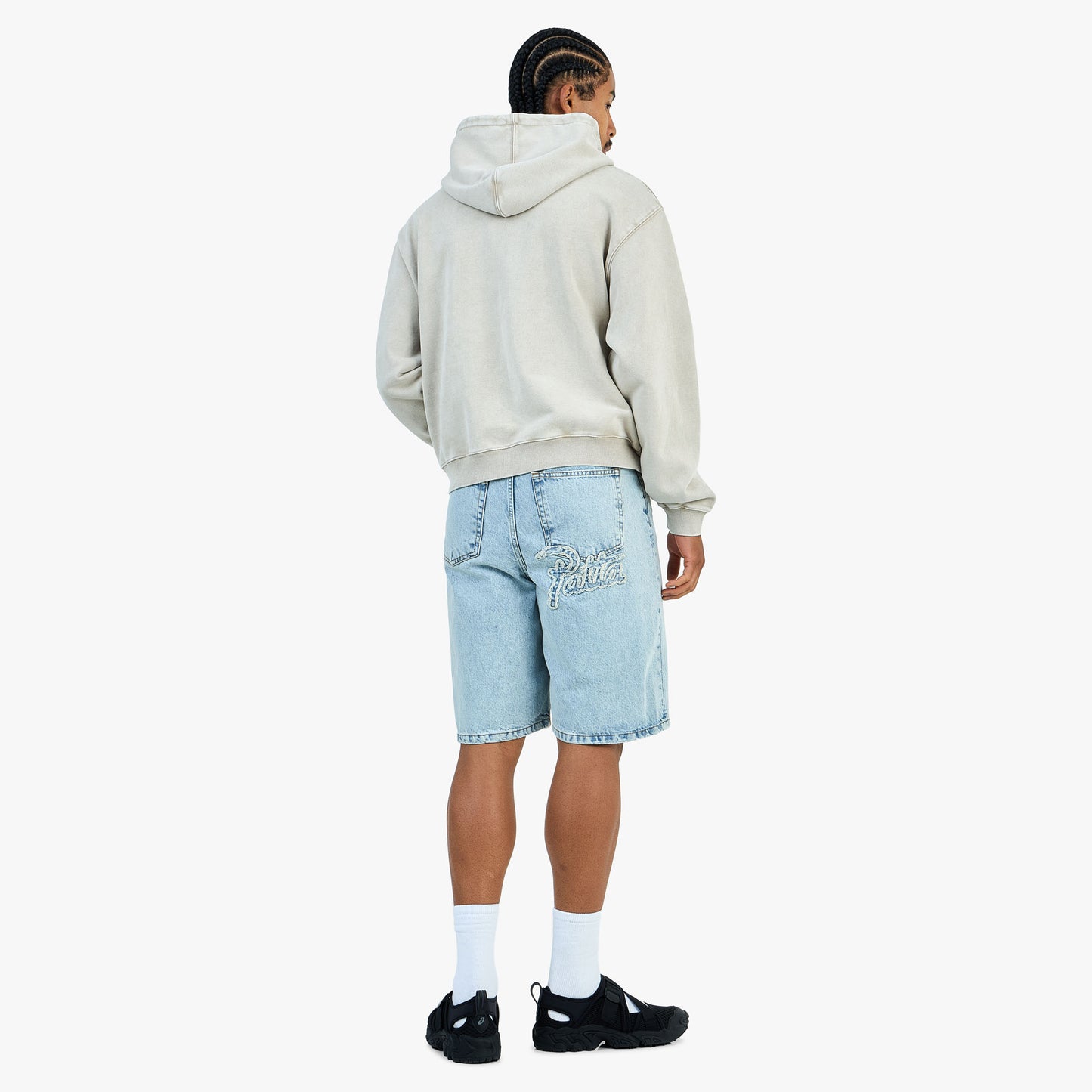 Sweat à capuche zippé Patta Loopback Logo / Irish Cream