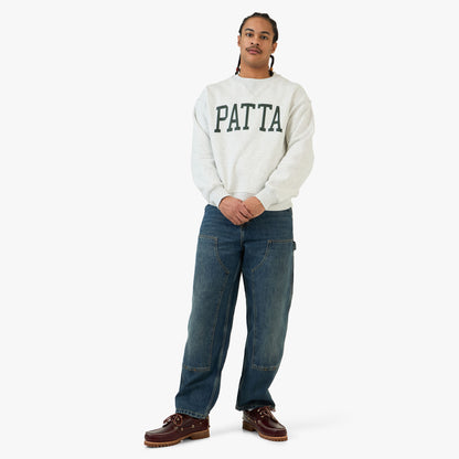 Patta Arc Logo Crewneck Sweater / Light Melange Grey