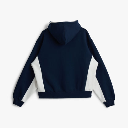 Sweat à capuche logo chenille Patta / Bleu marine