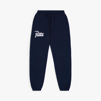 Patta Chenille Logo Jogging Pants / Navy