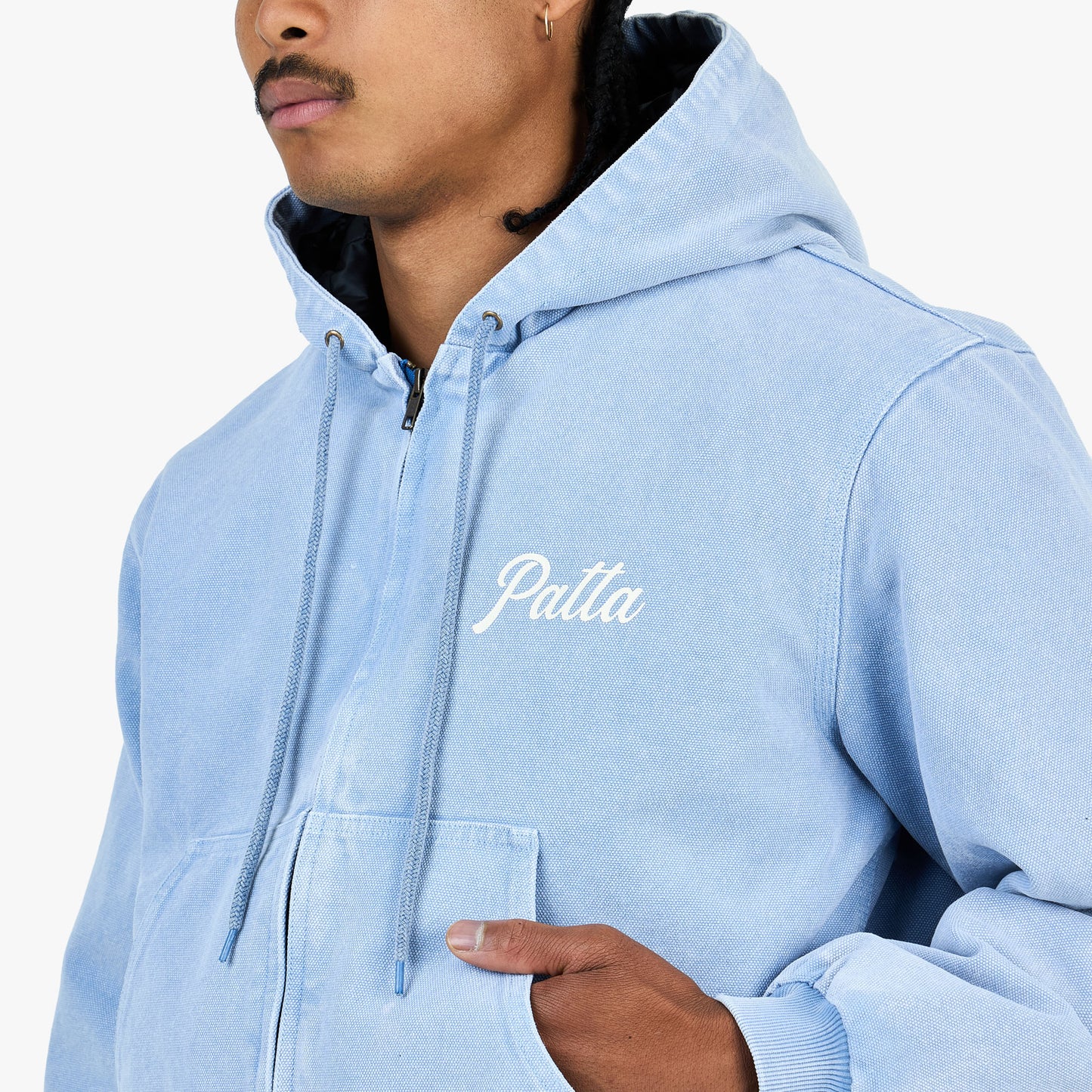Patta Peace Canvas Hooded Jacket / Blue