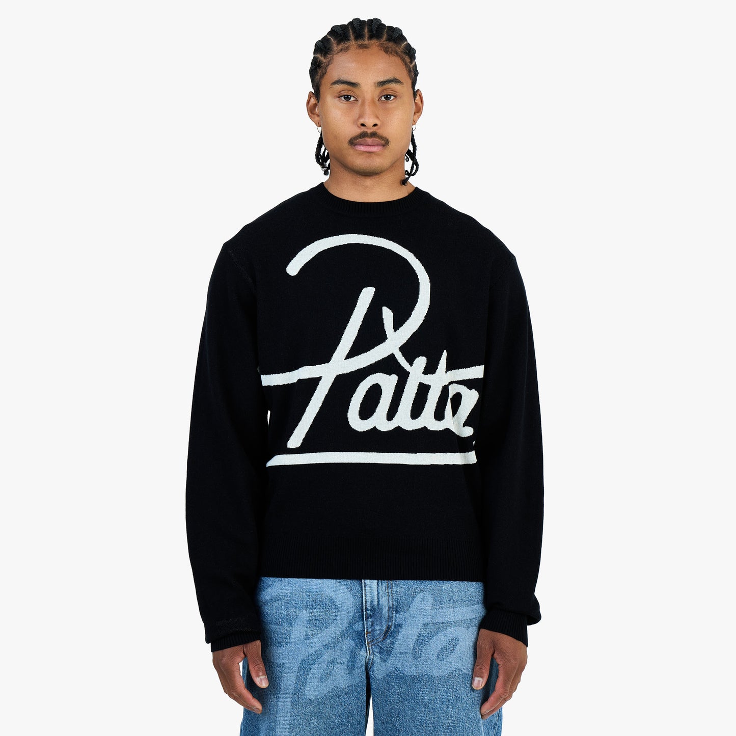 Patta Hearted Jumper / Black