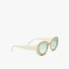 Bonnie Clyde Portal Sunglasses Off White / Green 2