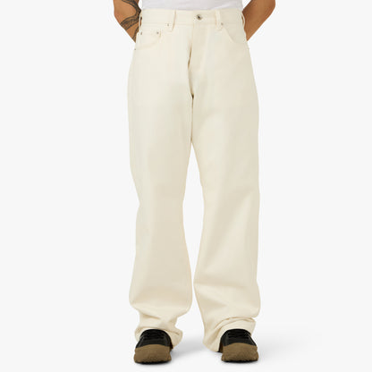 PlazaWorks Modern Wide 5 Pocket Jean Off-White