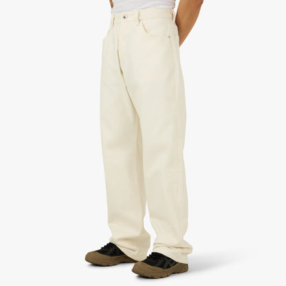 PlazaWorks Modern Wide 5 Pocket Jean Off-White