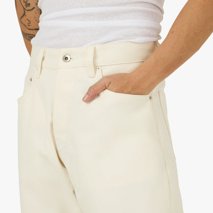 PlazaWorks Modern Wide 5 Pocket Jean Off-White