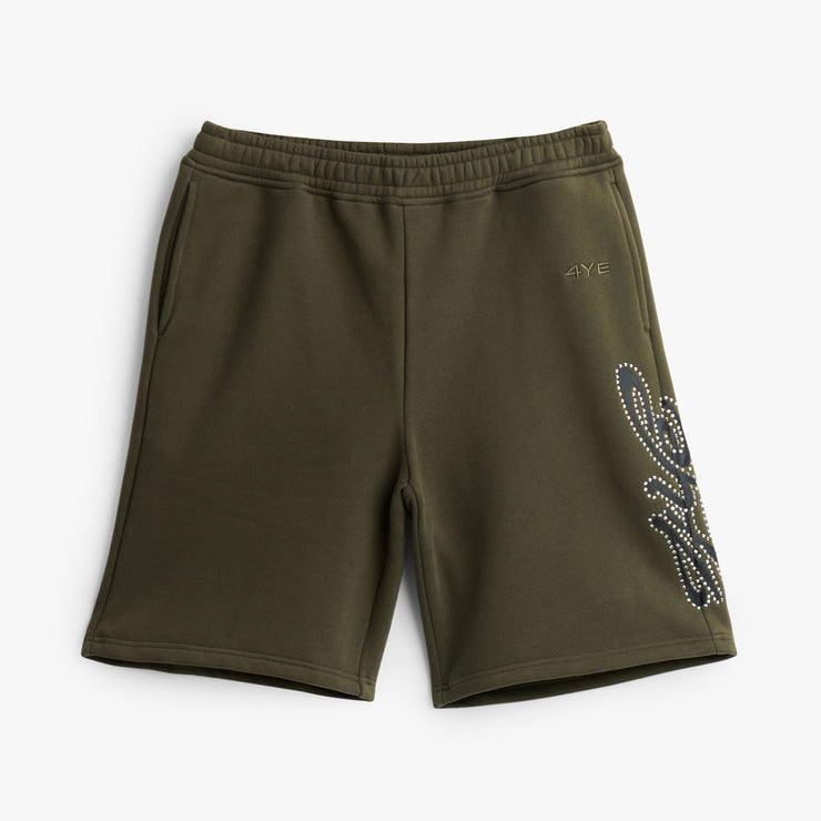4YE Signature Rhinestone Short / Olive 1