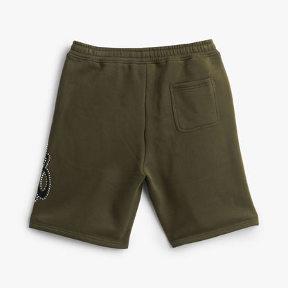 4YE Signature Rhinestone Short / Olive
