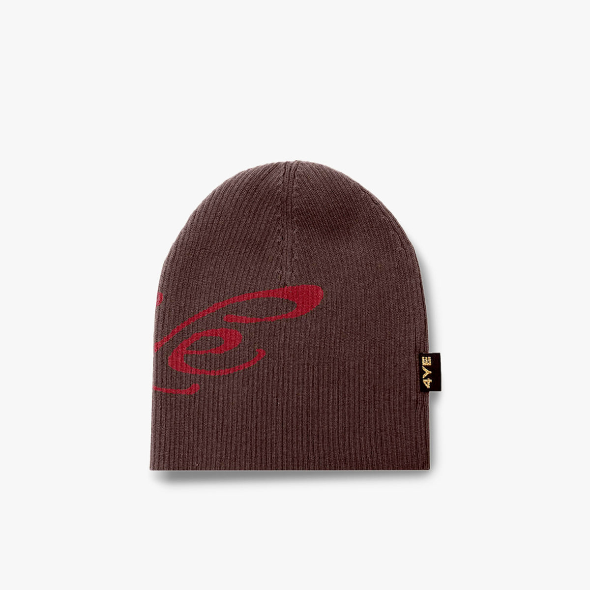4YE Signature Ribbed Skully Brown / Red