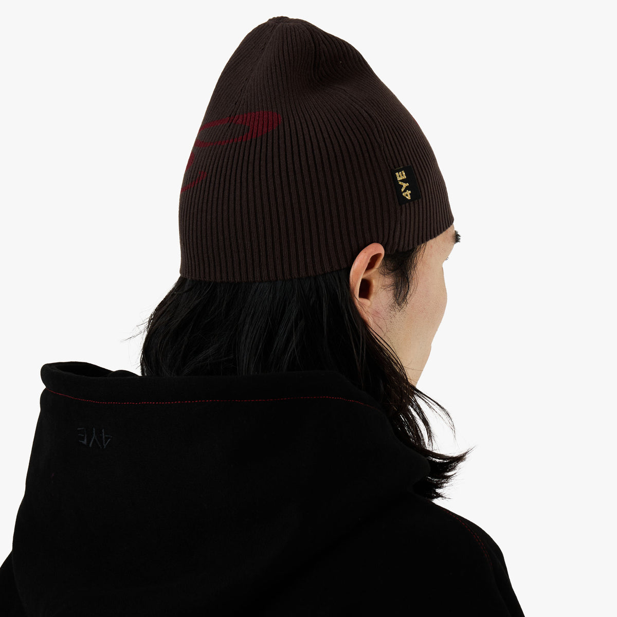 4YE Signature Ribbed Skully Brown / Red