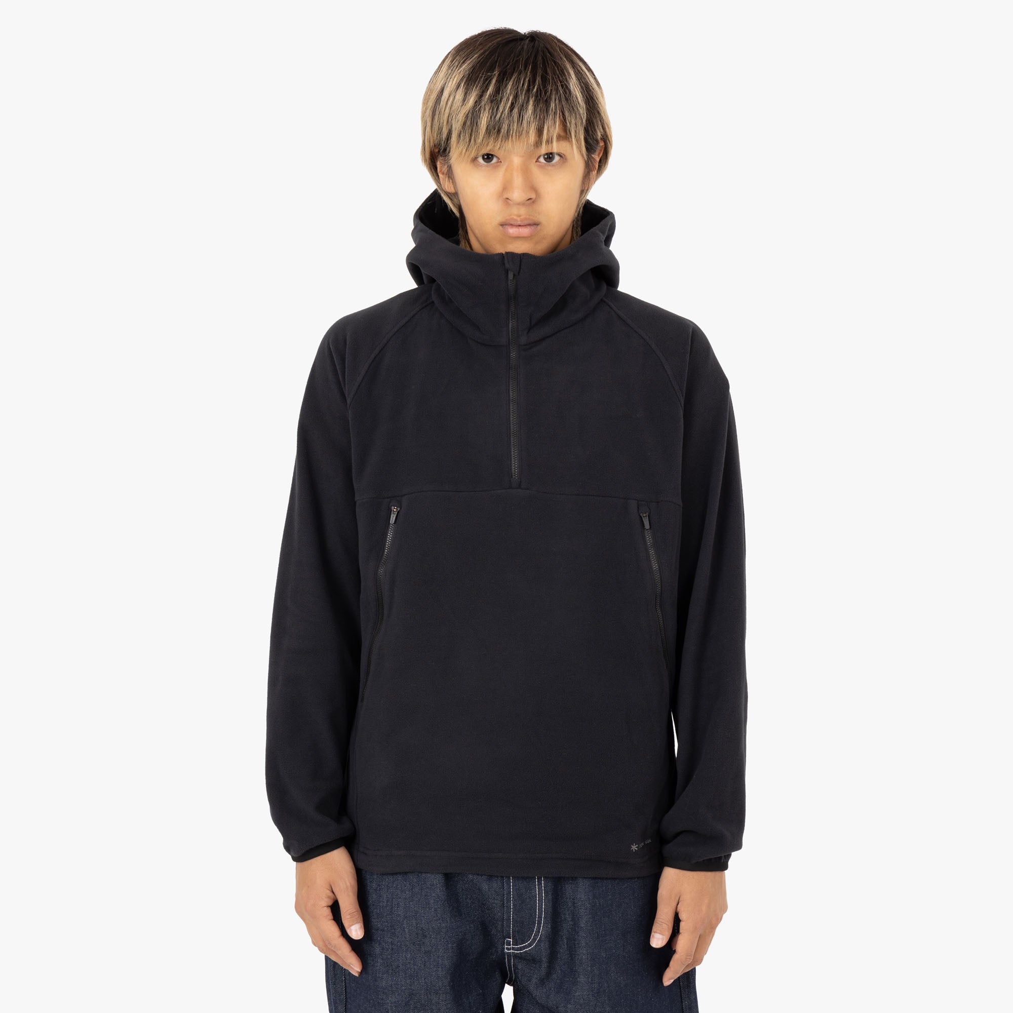 Snow Peak Micro Fleece Half Zip Hoodie / Black – Livestock