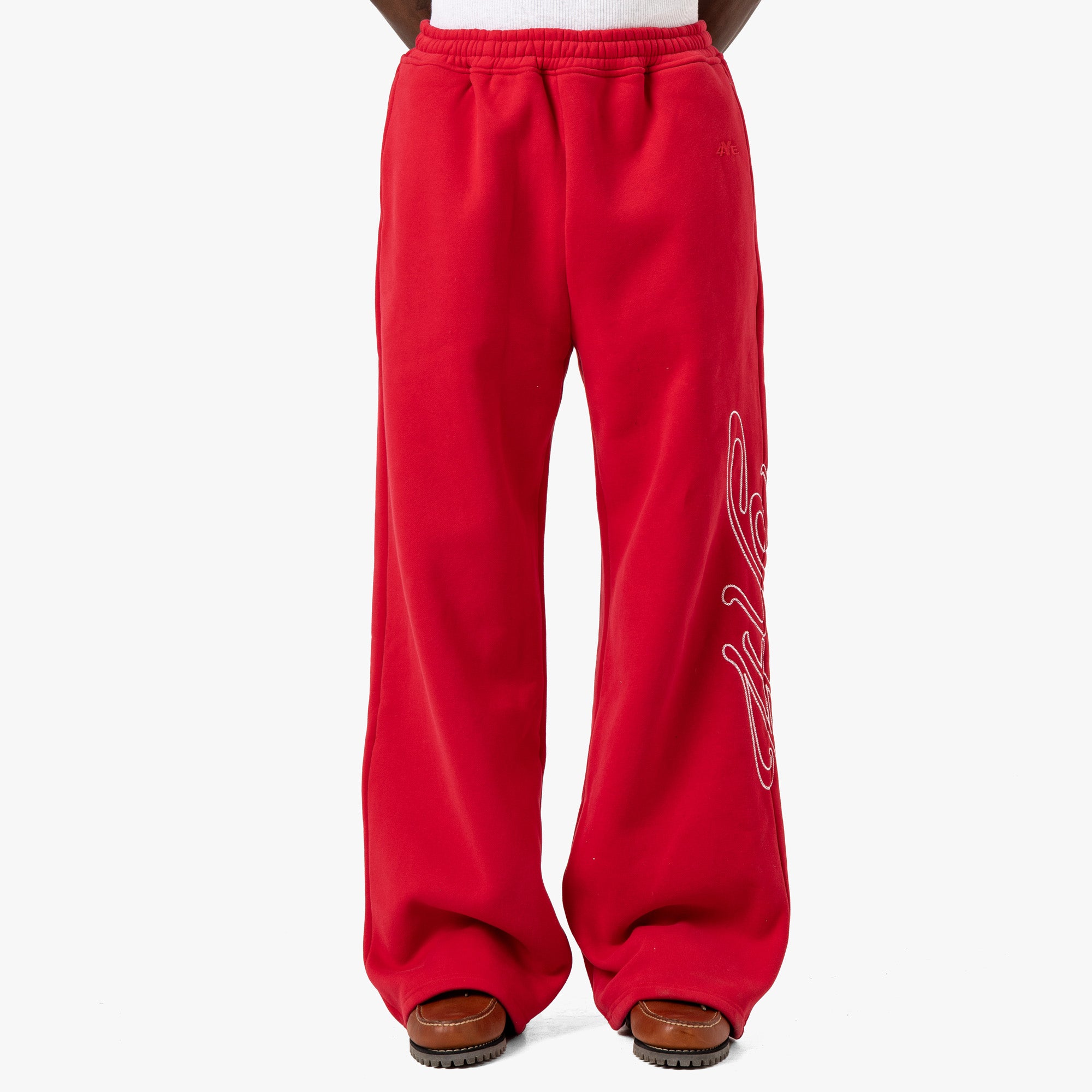 4YE Signature Wide Pant / Red / White 1