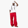 4YE Signature Pantalon Large / Rouge / Blanc 6