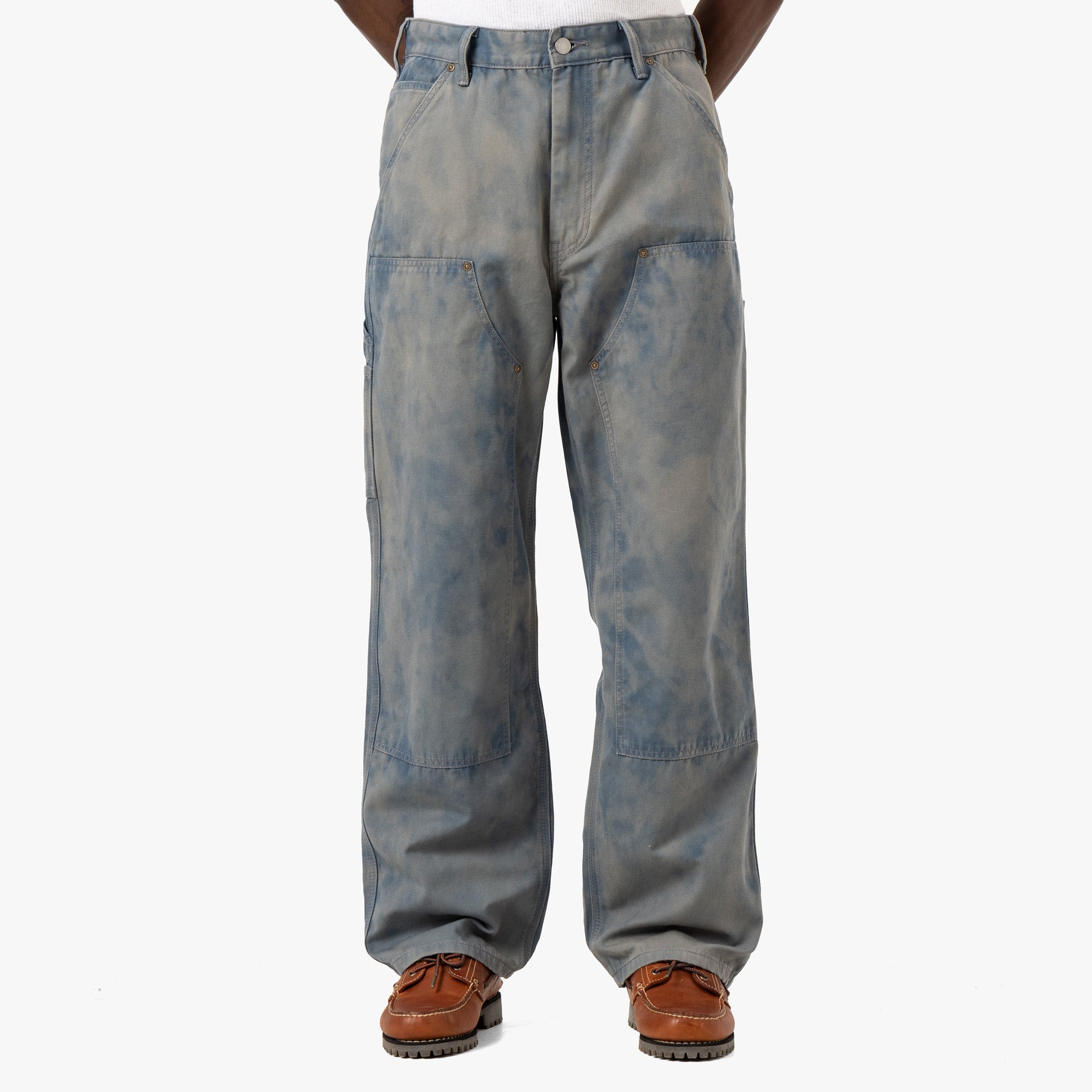 thisisneverthat Bleached Double Knee Pant / Blue 1