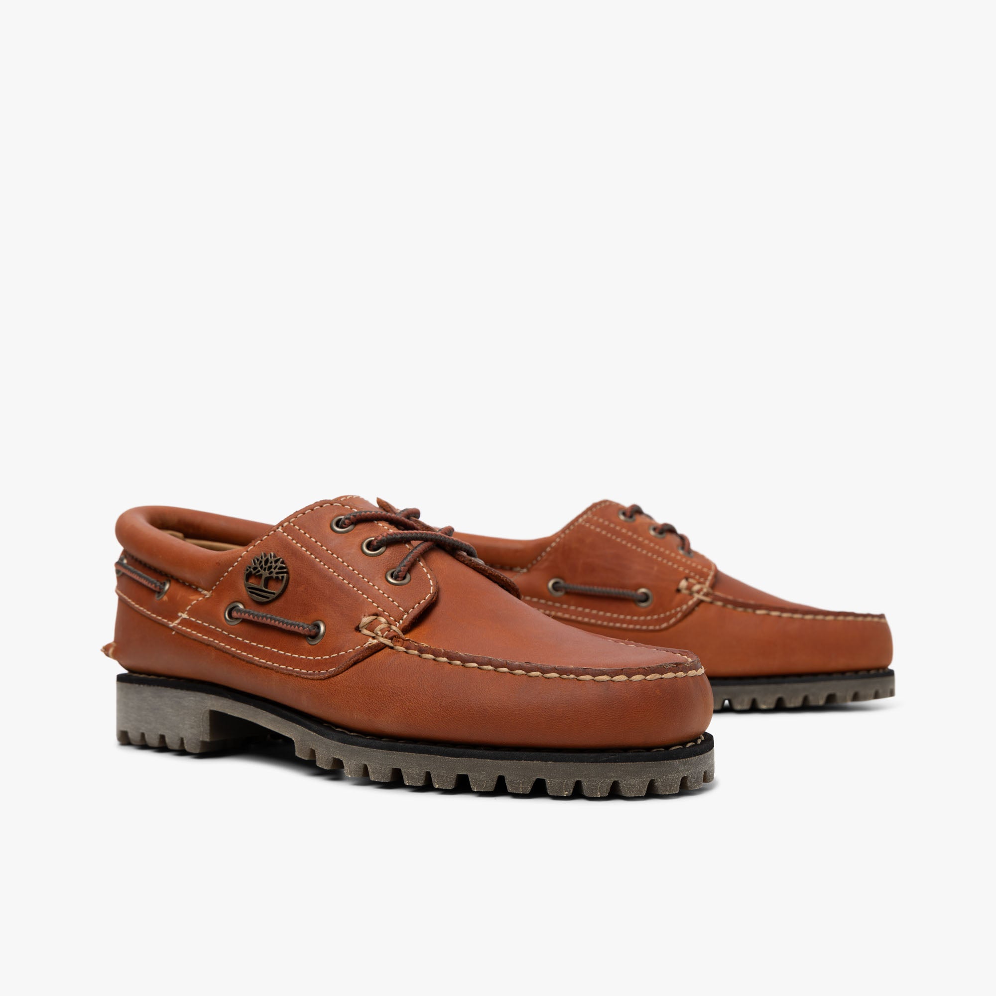 靴 TIMBERLAND 3EYE Timberland Authentic 3-Eye Boat Shoe / Orange Full Grain – Livestock