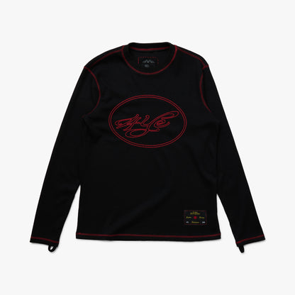 4YE Signature Waffle Top Black / Red