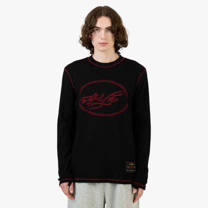 4YE Signature Waffle Top Black / Red