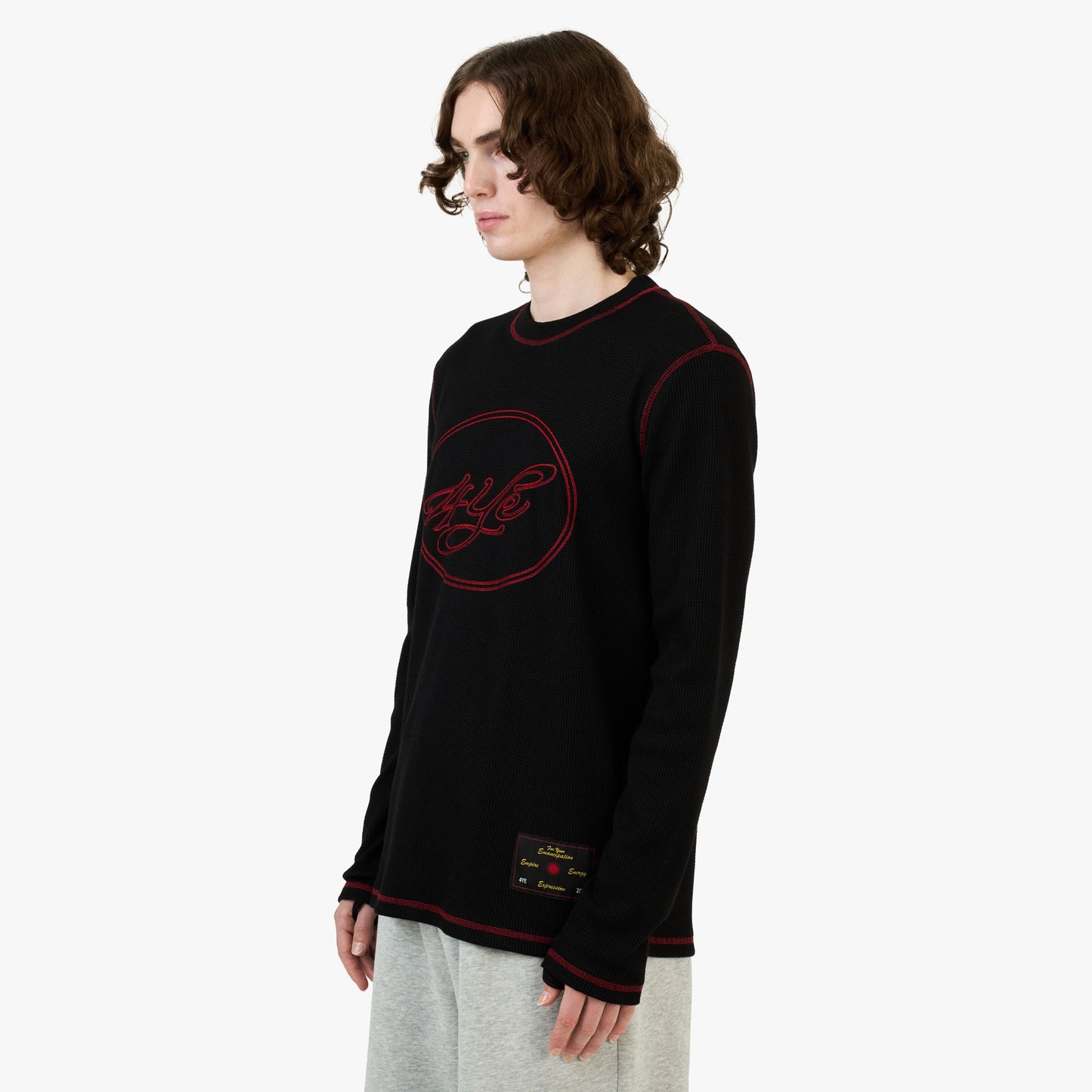 4YE Signature Waffle Top Black / Red