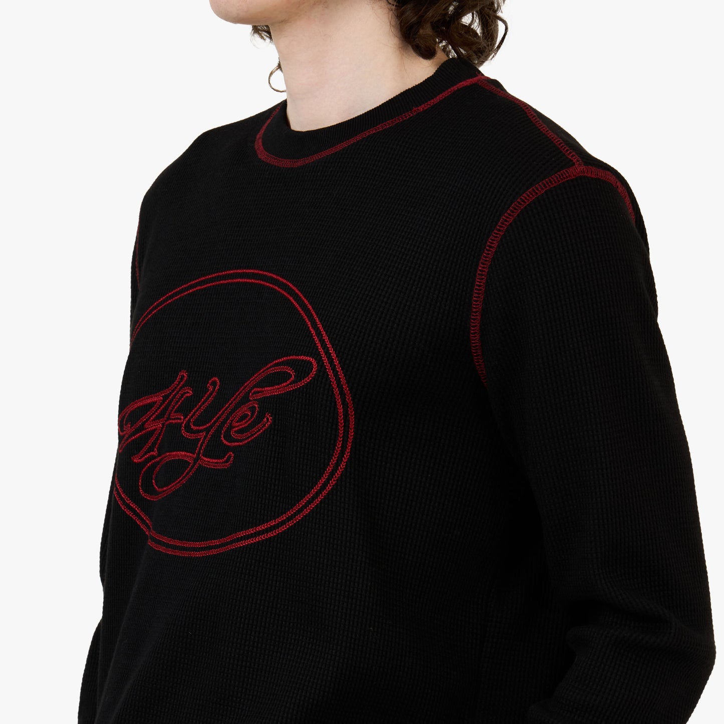 4YE Signature Waffle Top Black / Red
