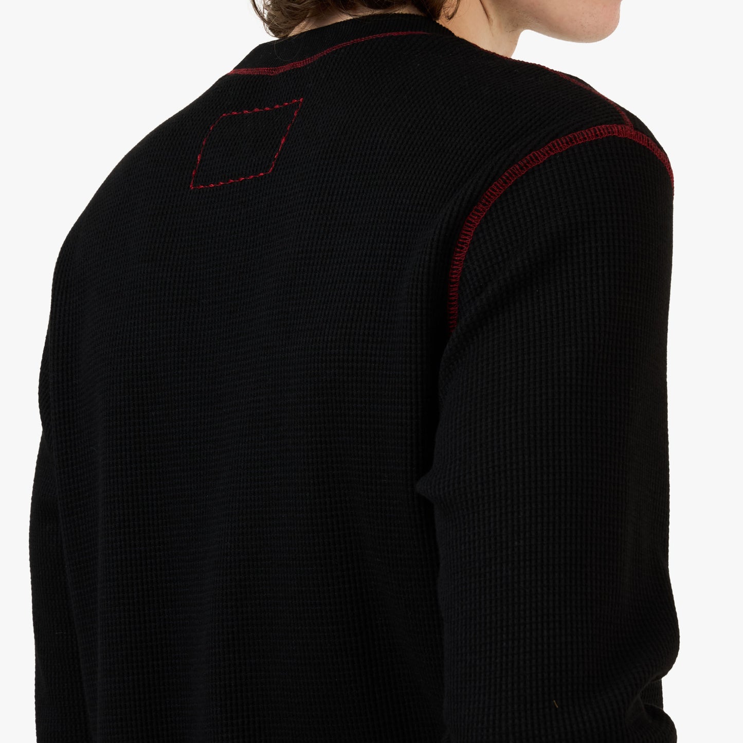 4YE Signature Waffle Top Black / Red