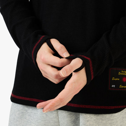 4YE Signature Waffle Top Black / Red