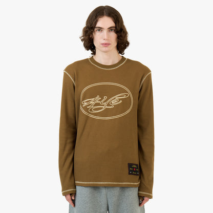 Haut gaufré signature 4YE marron/crème
