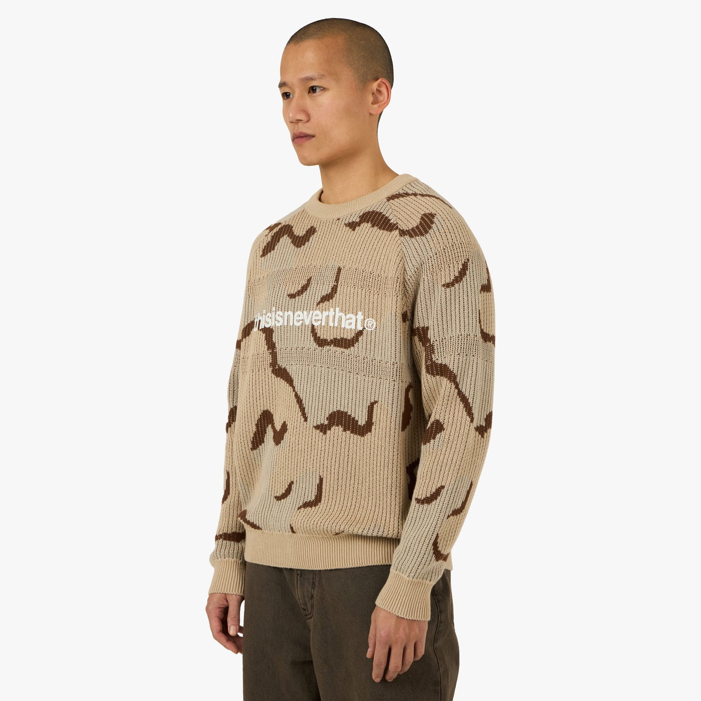 thisisneverthat T-Logo Knit Sweater Camo