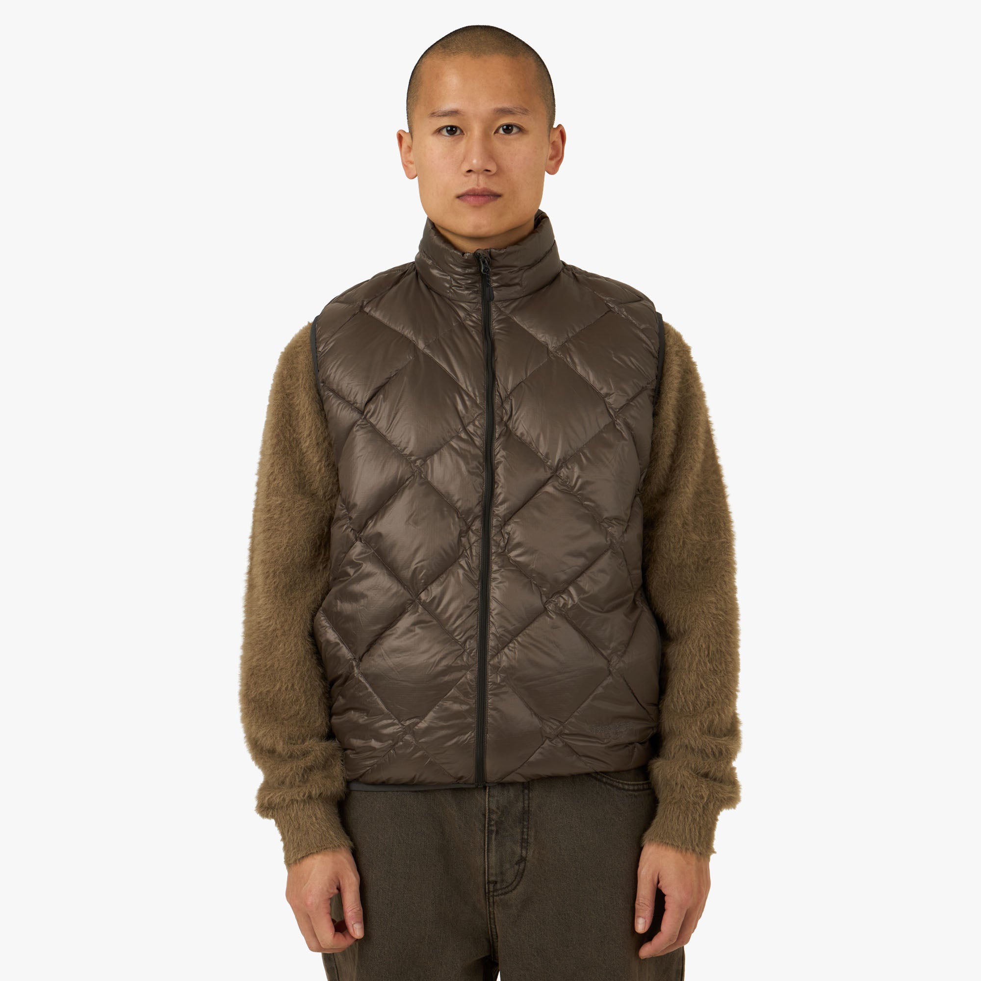 thisisneverthat PERTEX Light Down Vest Brown – Livestock