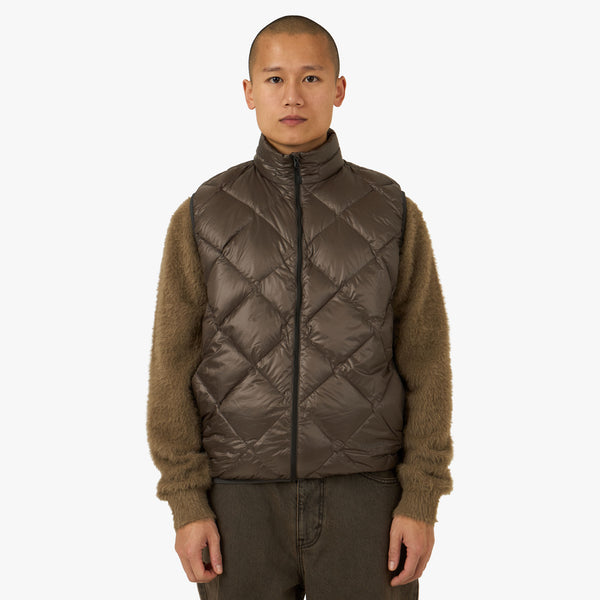 thisisneverthat PERTEX Light Down Vest / Brown | Livestock