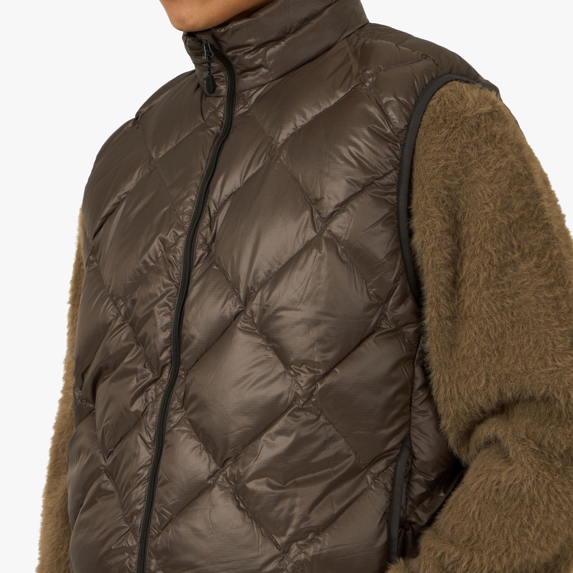 thisisneverthat PERTEX Light Down Vest Brown – Livestock