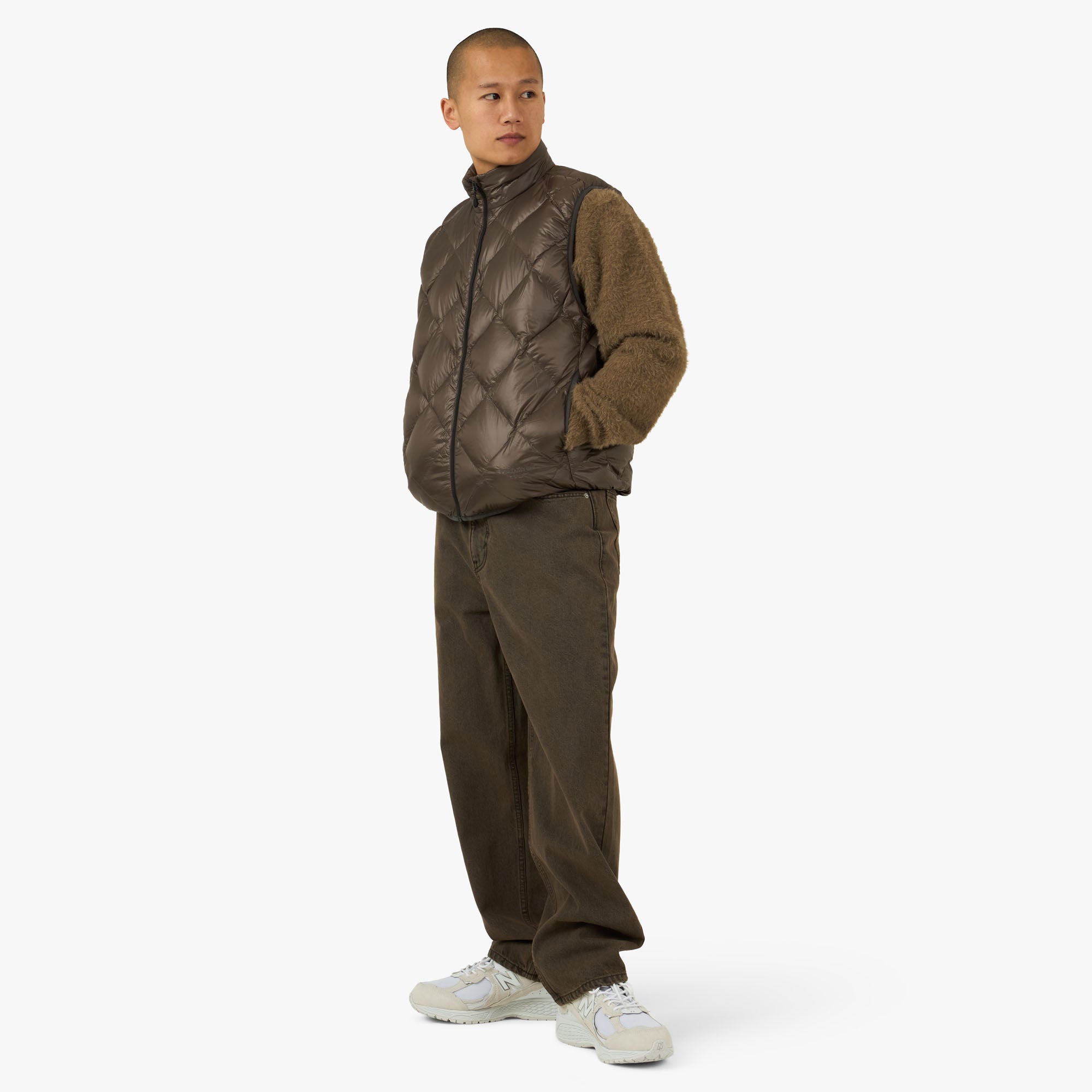 thisisneverthat PERTEX Light Down Vest Brown – Livestock