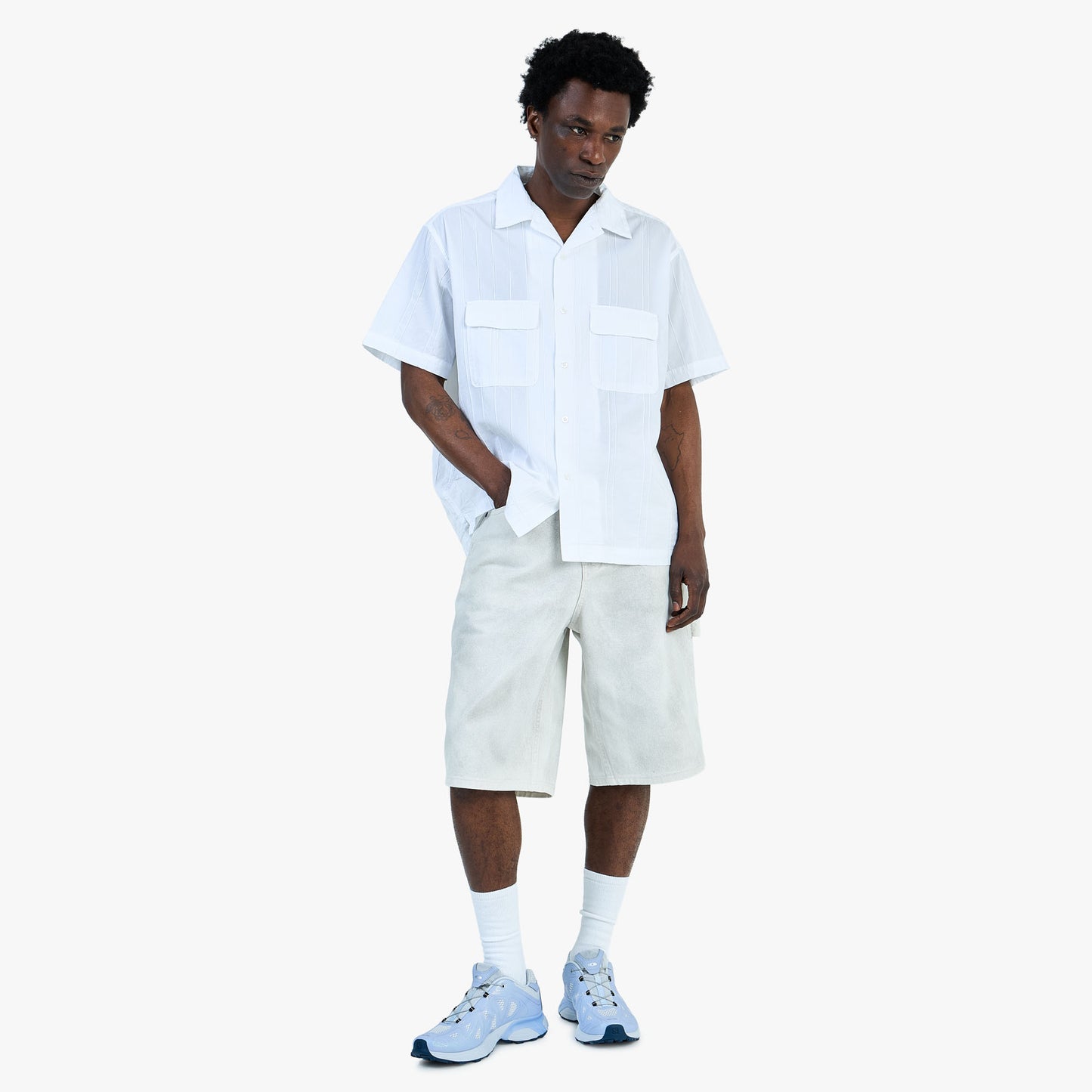 Chemise plissée à manches courtes thisisneverthat Crazy / Blanc