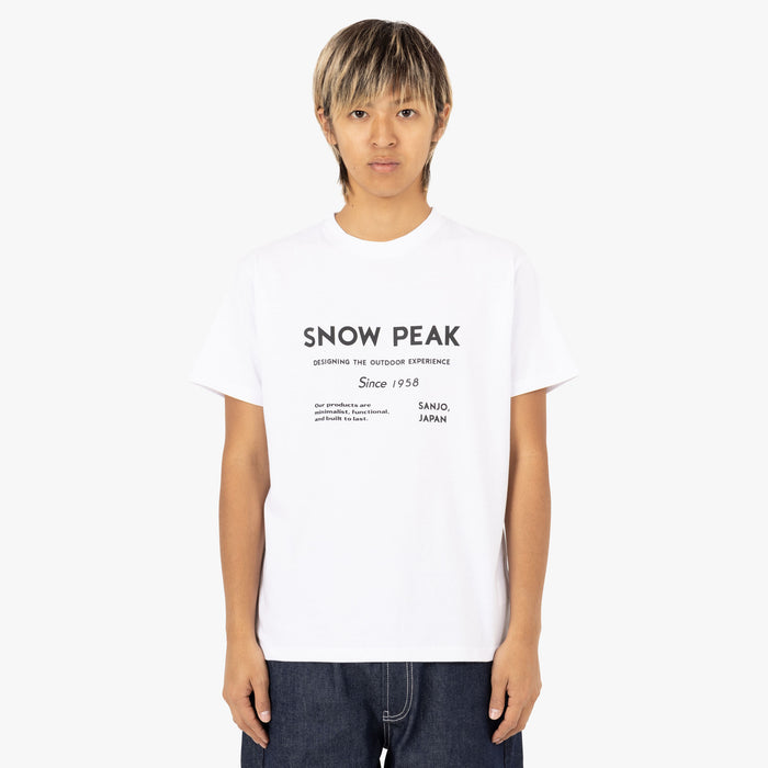Snow Peak SP Typography t-shirt / Blanc 1