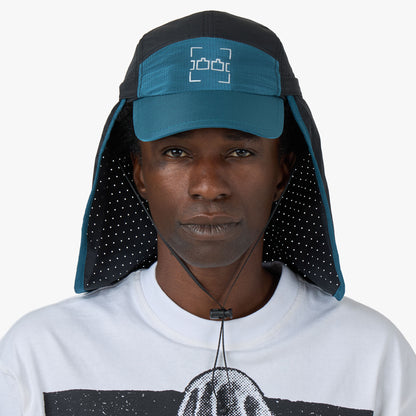 The Trilogy Tapes TTT Neck Cape Trail Cap Blue / Black