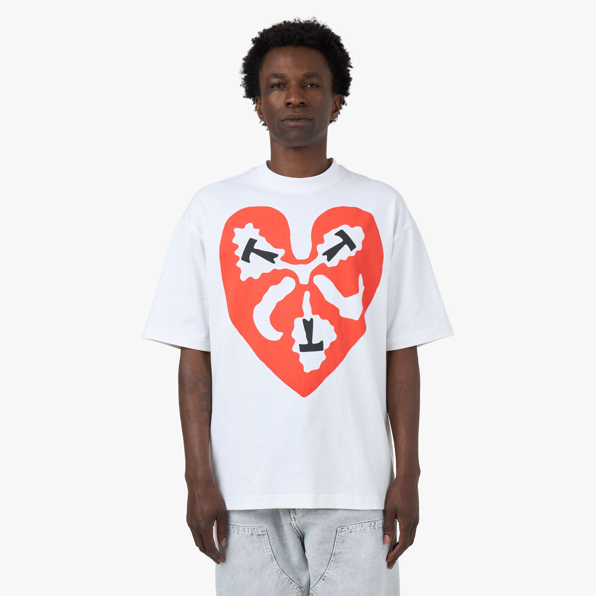 新品 ARGUE The Trace Tshirts(T・T・T ) ttt The Trilogy Tapes TTT Heart T-Shirt / White | Livestock
